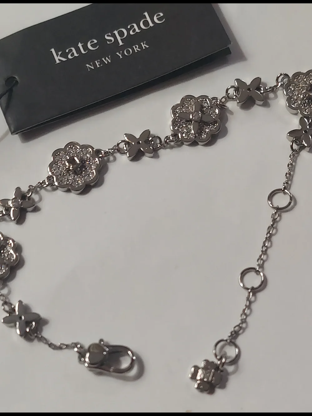 kate spade silver floral chain bracelet - Picture 2 of 3